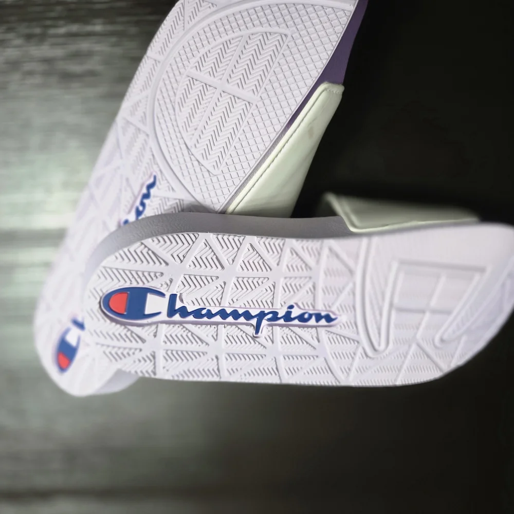 Champion Lilac & White Slide Sandals - Picture 3 of 9